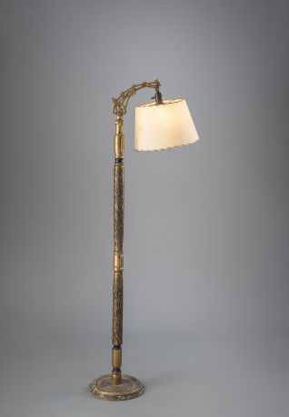 Bridge Floor Lamp w/Laced Parchment Shade